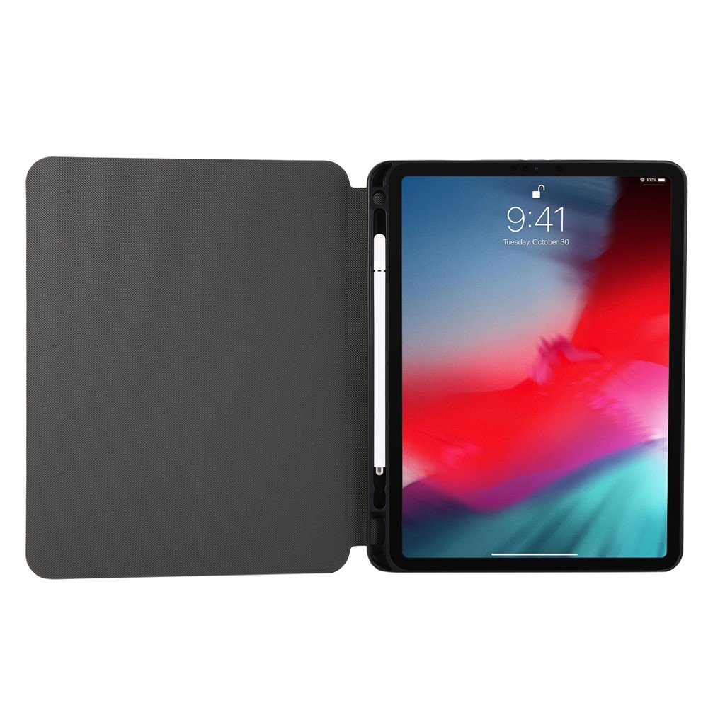 Auto-Wake and Sleep Smart Leather Stand Case with Pen Slot for iPad Pro 11-inch (2021) - Pink-9