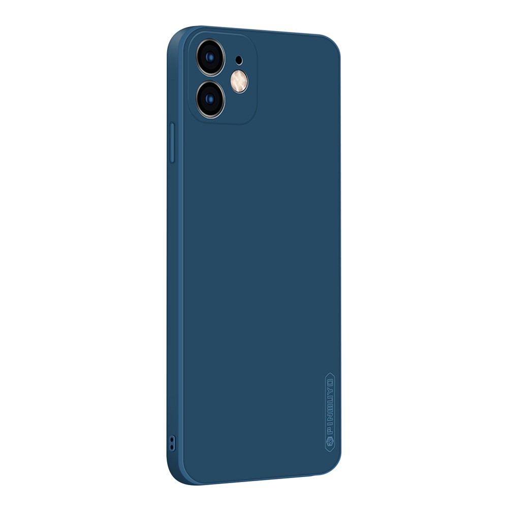 Pinwuyo Soft Soft Silicone Housse De Protection Pour Téléphone Portable Pour IPhone 12 - Bleu-1