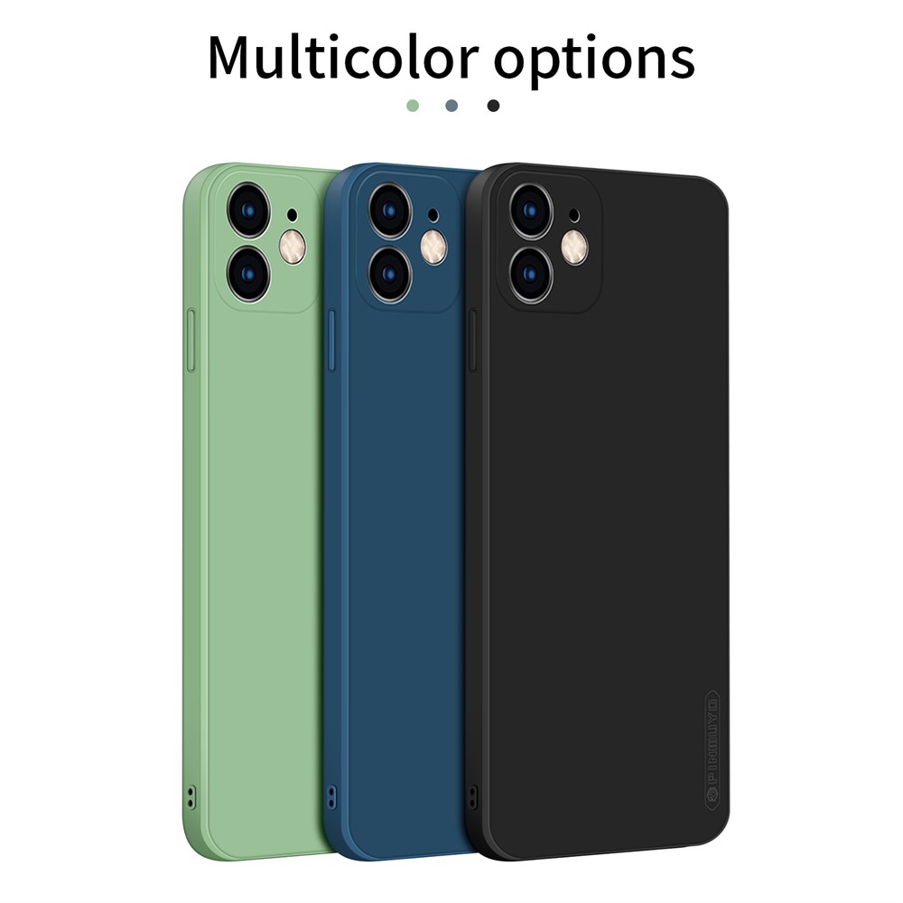 Pinwuyo Soft Soft Silicone Housse De Protection Pour Téléphone Portable Pour IPhone 12 - Bleu-12