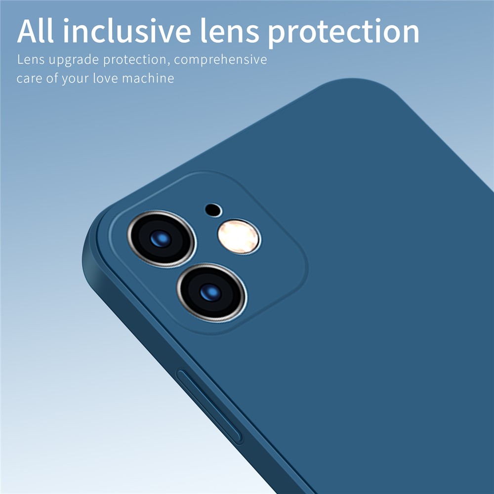 Pinwuyo Soft Soft Silicone Housse De Protection Pour Téléphone Portable Pour IPhone 12 - Bleu-4