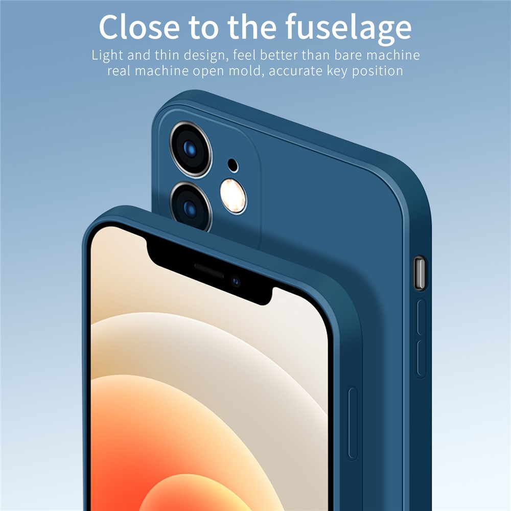 Pinwuyo Soft Soft Silicone Housse De Protection Pour Téléphone Portable Pour IPhone 12 - Bleu-6