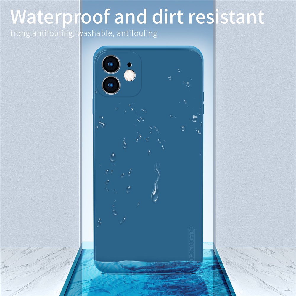 Pinwuyo Soft Soft Silicone Housse De Protection Pour Téléphone Portable Pour IPhone 12 - Bleu-8