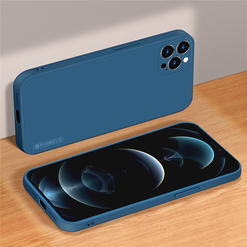 Pinwuyo Soft Silicone Protection Du Téléphone Housse De Rechange Pour IPhone 12 Pro Max - Bleu-3