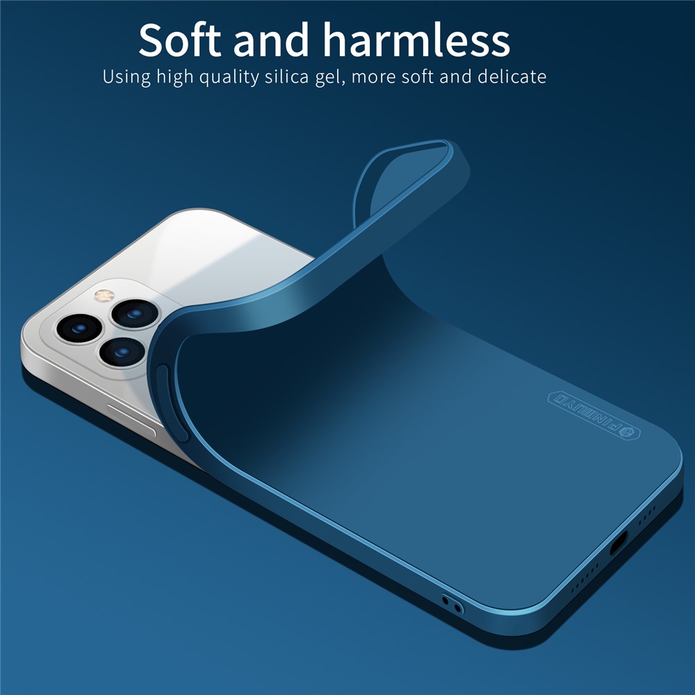 Pinwuyo Soft Silicone Protection Du Téléphone Housse De Rechange Pour IPhone 12 Pro Max - Bleu-7
