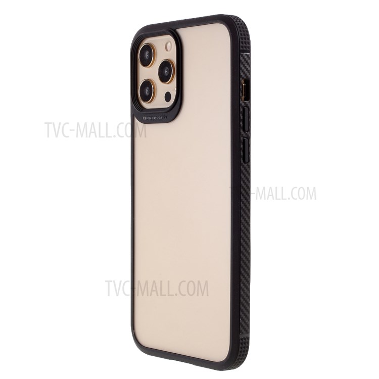 Cadre TPU Épaissie + Coquille De Téléphone À Panneau Arrière Acrylique Pour IPhone 12/12 Pro - Noir-2