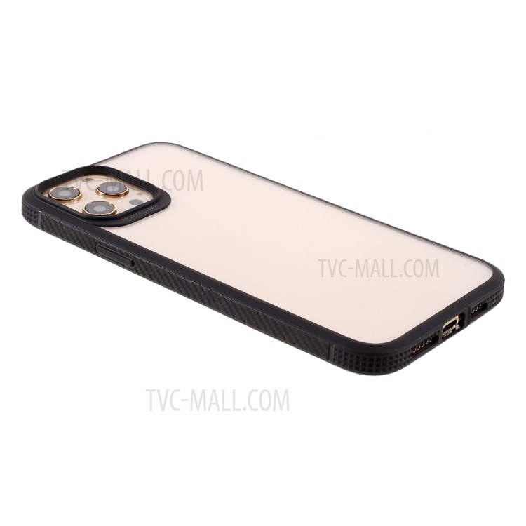 Cadre TPU Épaissie + Coquille De Téléphone À Panneau Arrière Acrylique Pour IPhone 12/12 Pro - Noir-4