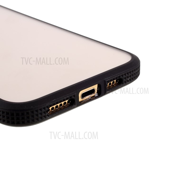 Cadre TPU Épaissie + Coquille De Téléphone À Panneau Arrière Acrylique Pour IPhone 12/12 Pro - Noir-5