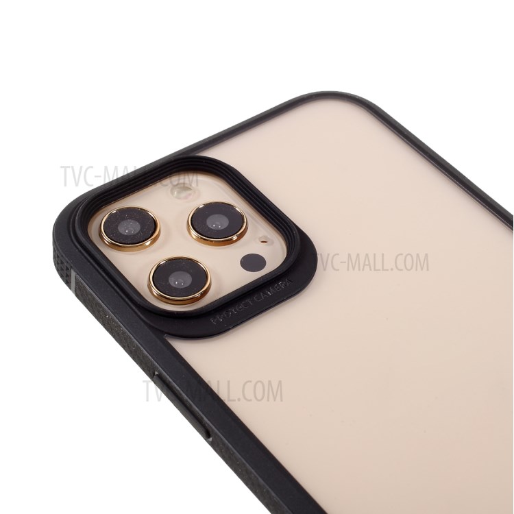 Cadre TPU Épaissie + Coquille De Téléphone À Panneau Arrière Acrylique Pour IPhone 12/12 Pro - Noir-6