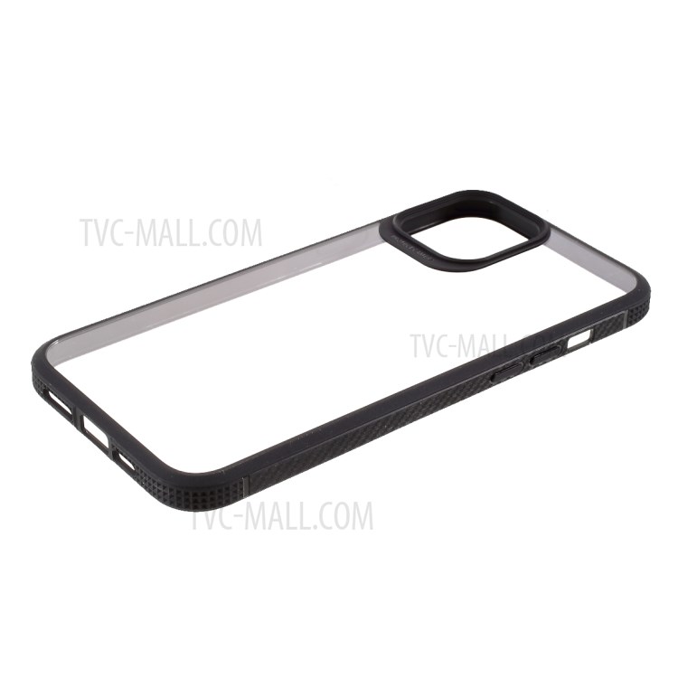 Cadre TPU Épaissie + Coquille De Téléphone À Panneau Arrière Acrylique Pour IPhone 12/12 Pro - Noir-7