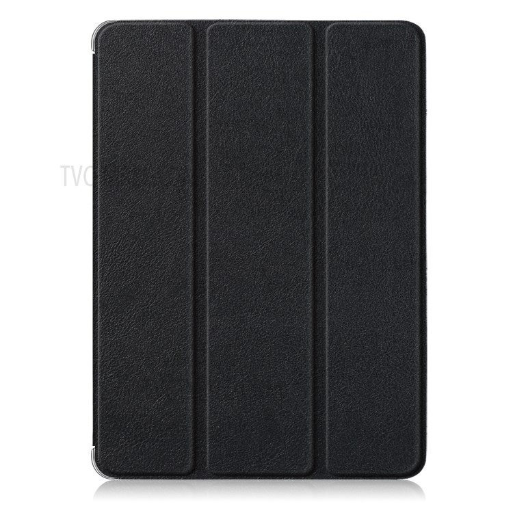 Tri-fold Stand Auto Wake/Sleep Leather Cover Transparent PC Back Shell for iPad Pro 12.9-inch (2021)/(2020)/(2018) - Black-7