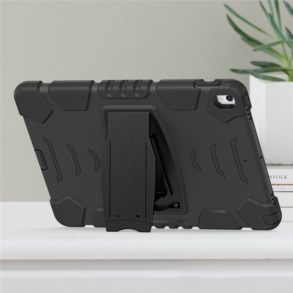 Impact Resistant PC + Silicone Tablet Cover with Kickstand for iPad Pro 10.5-inch (2017) / iPad Air 10.5 inch (2019) - Black-5