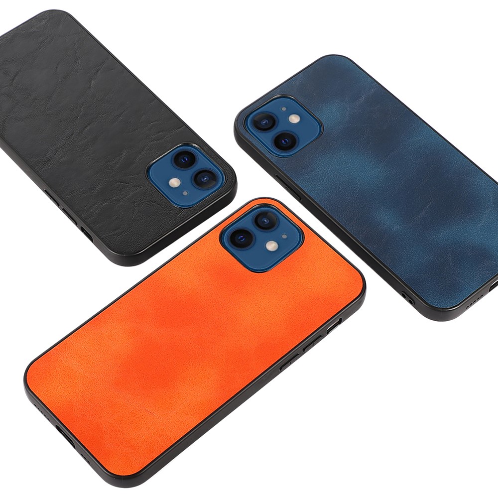 Crazy Horse Texture PU Leather Coated TPU Case for iPhone 12 mini - Black-3