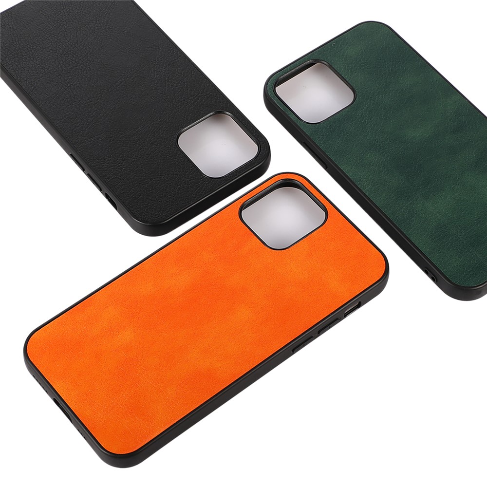 Litchi Texture PU Leather Coated TPU + PC Shock-Proof Case for iPhone 12 / iPhone 12 Pro - Black-3