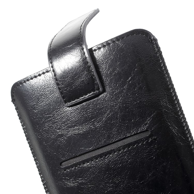 Caixa de Bolsa de Couro de Caça -níqueis Para Iphone 7 Plus/ 6s Plus/ Samsung Galaxy S7 Edge, Tamanho: 16,5 x 9,5cm - Preto