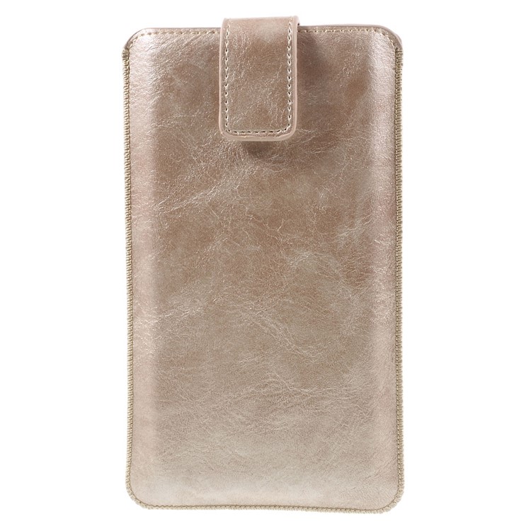 Fente De Carte En Cuir Pochette Pour IPhone 6s Plus / Samsung Galaxy S7 Bord, Taille: 16,5 X 9,5 Cm - Or-3