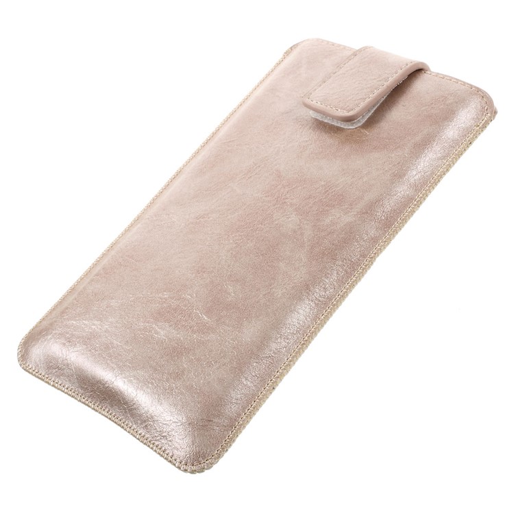 Fente De Carte En Cuir Pochette Pour IPhone 6s Plus / Samsung Galaxy S7 Bord, Taille: 16,5 X 9,5 Cm - Or-4
