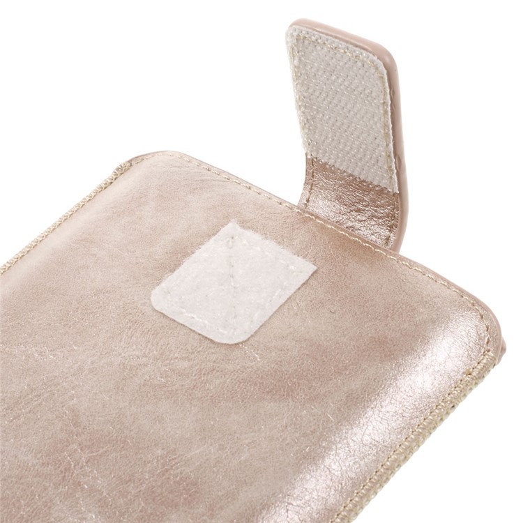 Fente De Carte En Cuir Pochette Pour IPhone 6s Plus / Samsung Galaxy S7 Bord, Taille: 16,5 X 9,5 Cm - Or-7