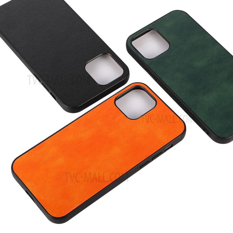 Litchi Texture PU Leather Coated TPU + PC Shock-Proof Case for iPhone 12 mini / 12 Pro Max - Black-3