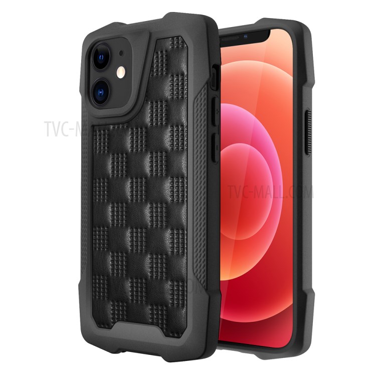 Phantom Série Cuir TPU + PC PROTORY TPU HYBRID TPU + PC Pour IPhone 12 Mini - Noir-1