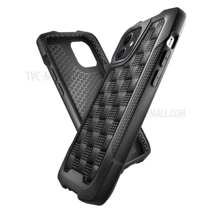 Phantom Série Cuir TPU + PC PROTORY TPU HYBRID TPU + PC Pour IPhone 12 Mini - Noir-10