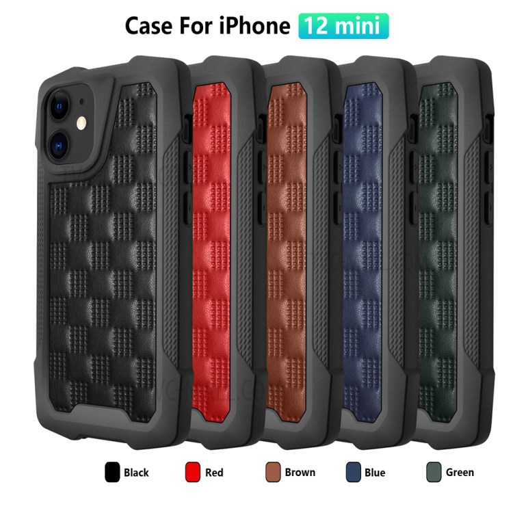 Phantom Série Cuir TPU + PC PROTORY TPU HYBRID TPU + PC Pour IPhone 12 Mini - Noir-12