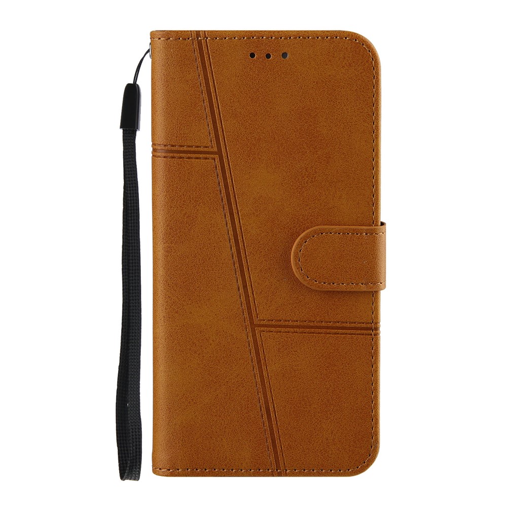 Splicing Leather Phone Cover Wallet Case with Stand for iPhone 6 4.7-inch/7 4.7 inch/8 4.7 inch/SE (2nd Generation) - Brown-2