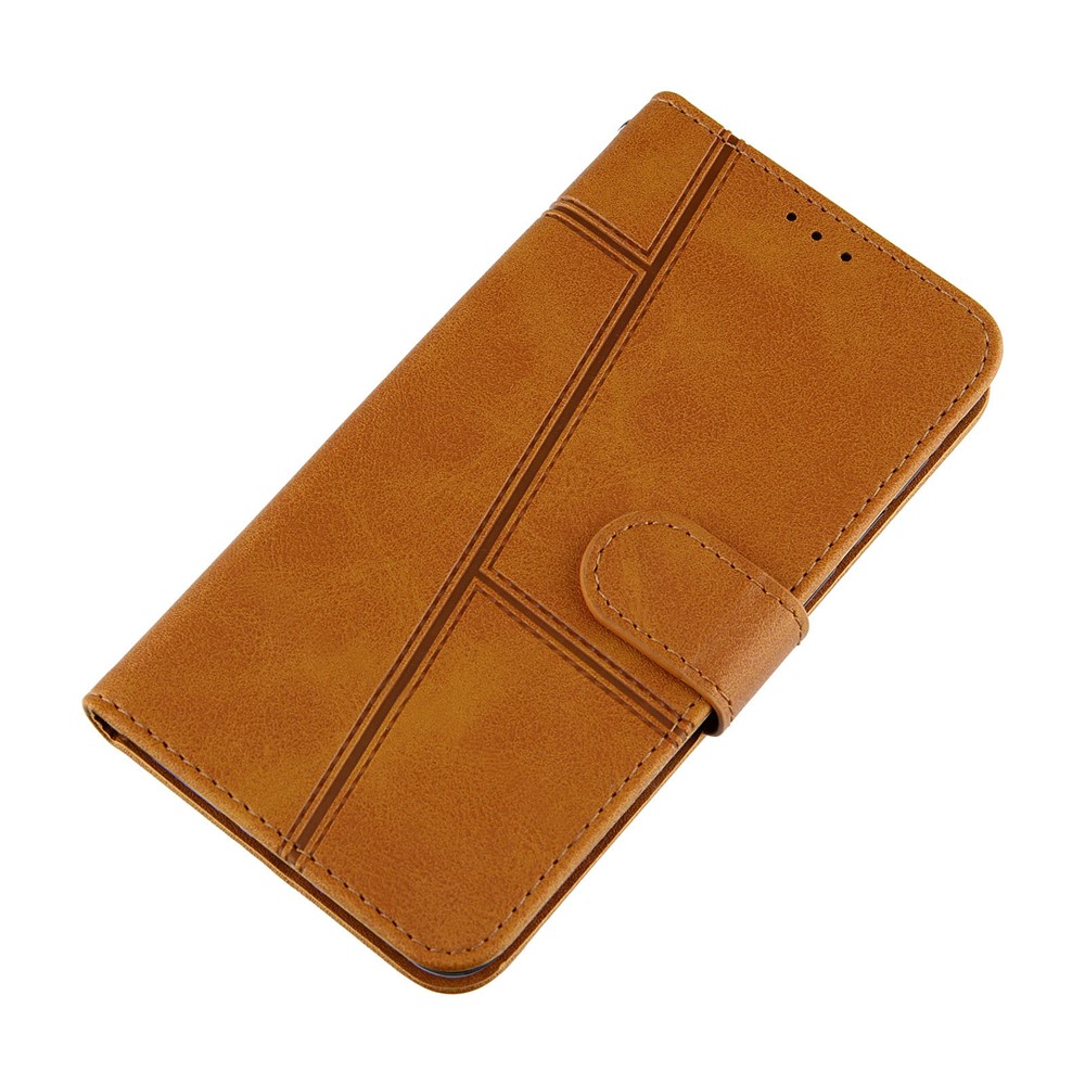 Splicing Leather Phone Cover Wallet Case with Stand for iPhone 6 4.7-inch/7 4.7 inch/8 4.7 inch/SE (2nd Generation) - Brown-5