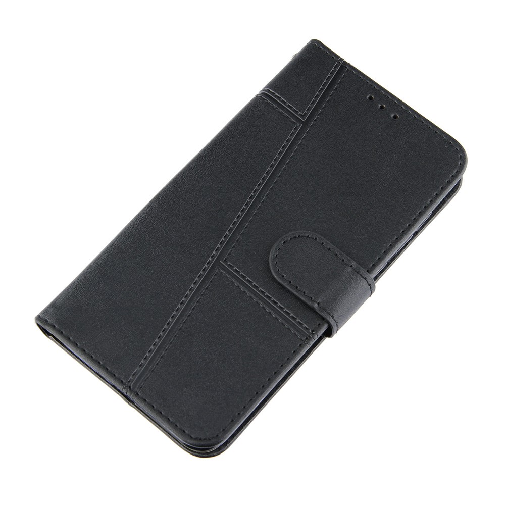 Splicing Leather Phone Cover Stand Case with Wallet for iPhone 6 Plus 5.5 inch/7 Plus 5.5 inch/8 Plus 5.5 inch - Black-4