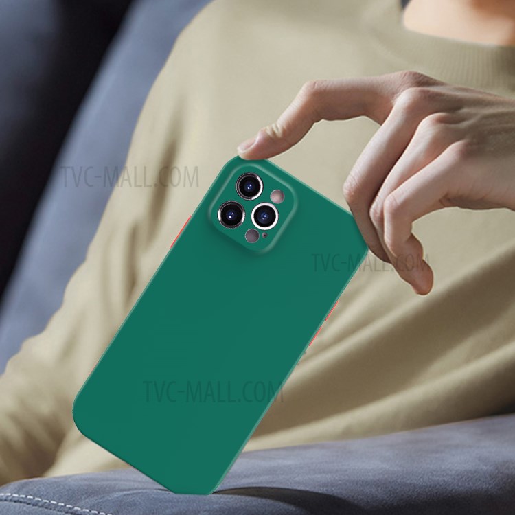 Dual Color All-round Protection Scratch-resistant PC + TPU Hybrid Case Cover for iPhone 12 Pro Max - Dark Green-7