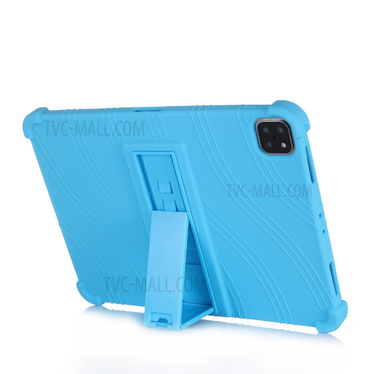Flexible Silicone Tablet Shell Cover with Supporting Kickstand for iPad Pro 11-inch (2020) / (2018) / Air (2020) - Orange-3