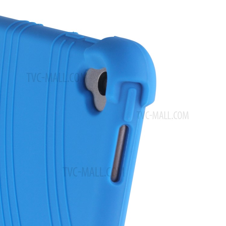 Flexible Silicone Tablet Shell Cover with Supporting Kickstand for Apple iPad 10.2 (2020) / (2019) - Blue-6