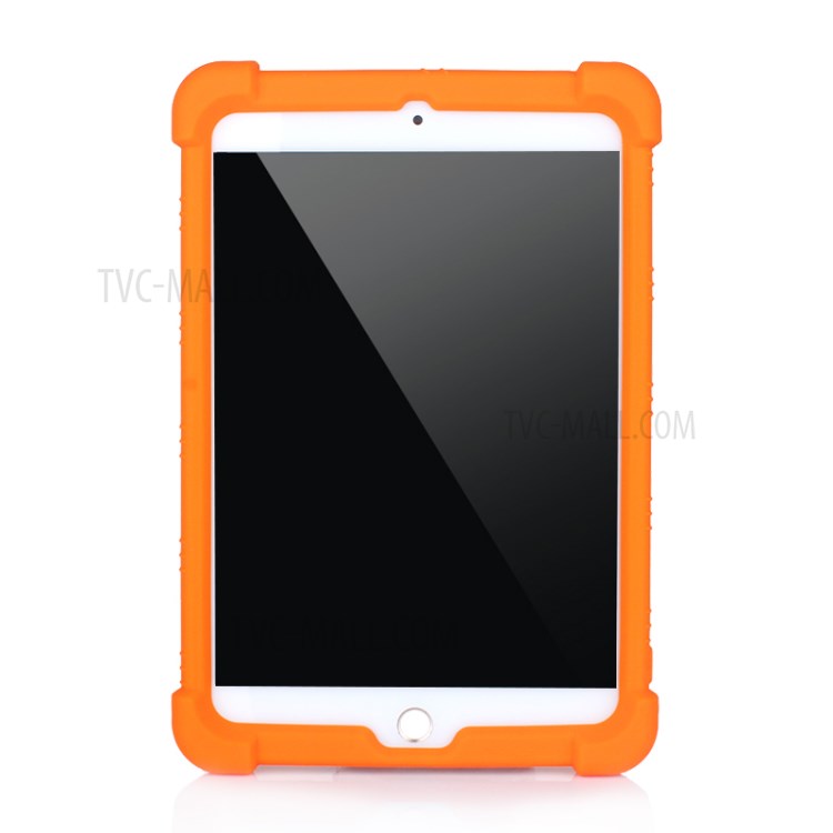 Flexible Silicone Tablet Shell Cover with Supporting Kickstand for iPad mini 4 / 5 - Orange-2