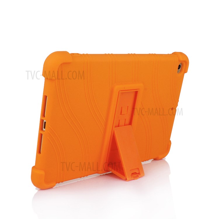 Flexible Silicone Tablet Shell Cover with Supporting Kickstand for iPad mini 4 / 5 - Orange-4