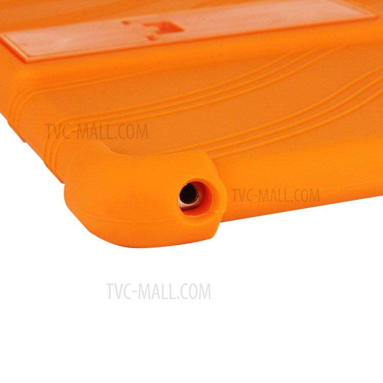 Flexible Silicone Tablet Shell Cover with Supporting Kickstand for iPad mini 4 / 5 - Orange-7
