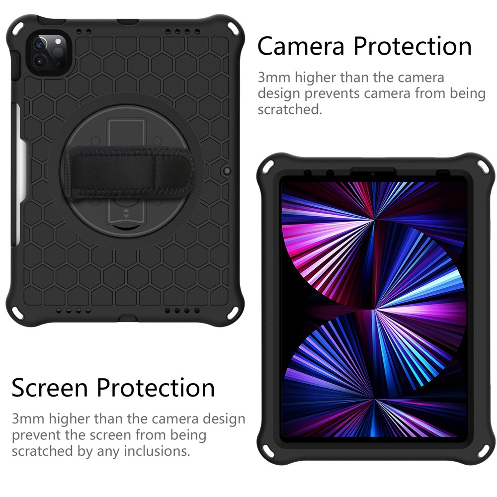 Honeycomb Texture Protector EVA + Plastic Tablet Case for iPad Pro 11-inch (2021) / (2020) / (2018) - Black-2