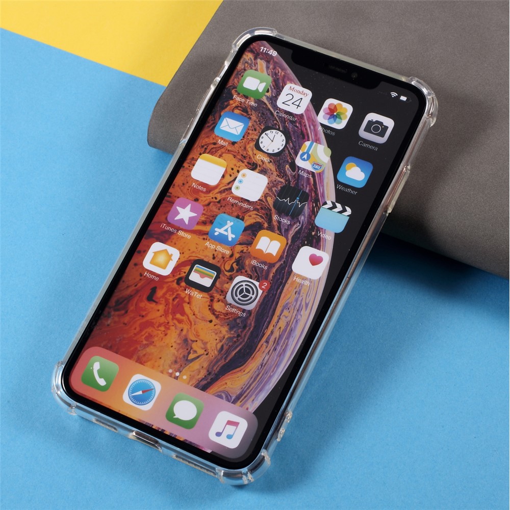 Four Corner Shockproof 1.5mm Thickend Precise Cut-out TPU Phone Case Cover for iPhone XS Max 6.5 inch-5