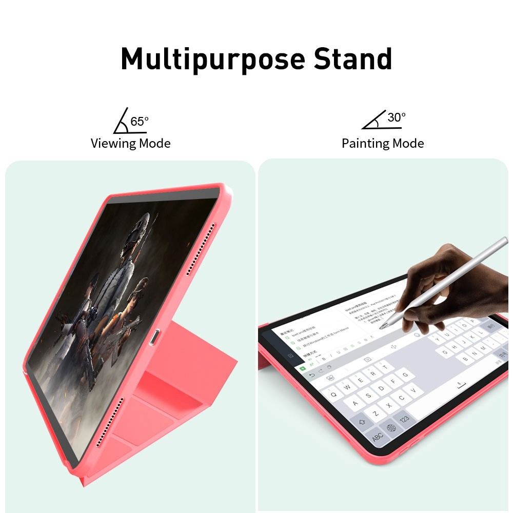 Auto Wake Up/Sleep Smart TPU Leather Case Tablet Stand Cover Shell for iPad Pro 11-inch (2021) - Black-3