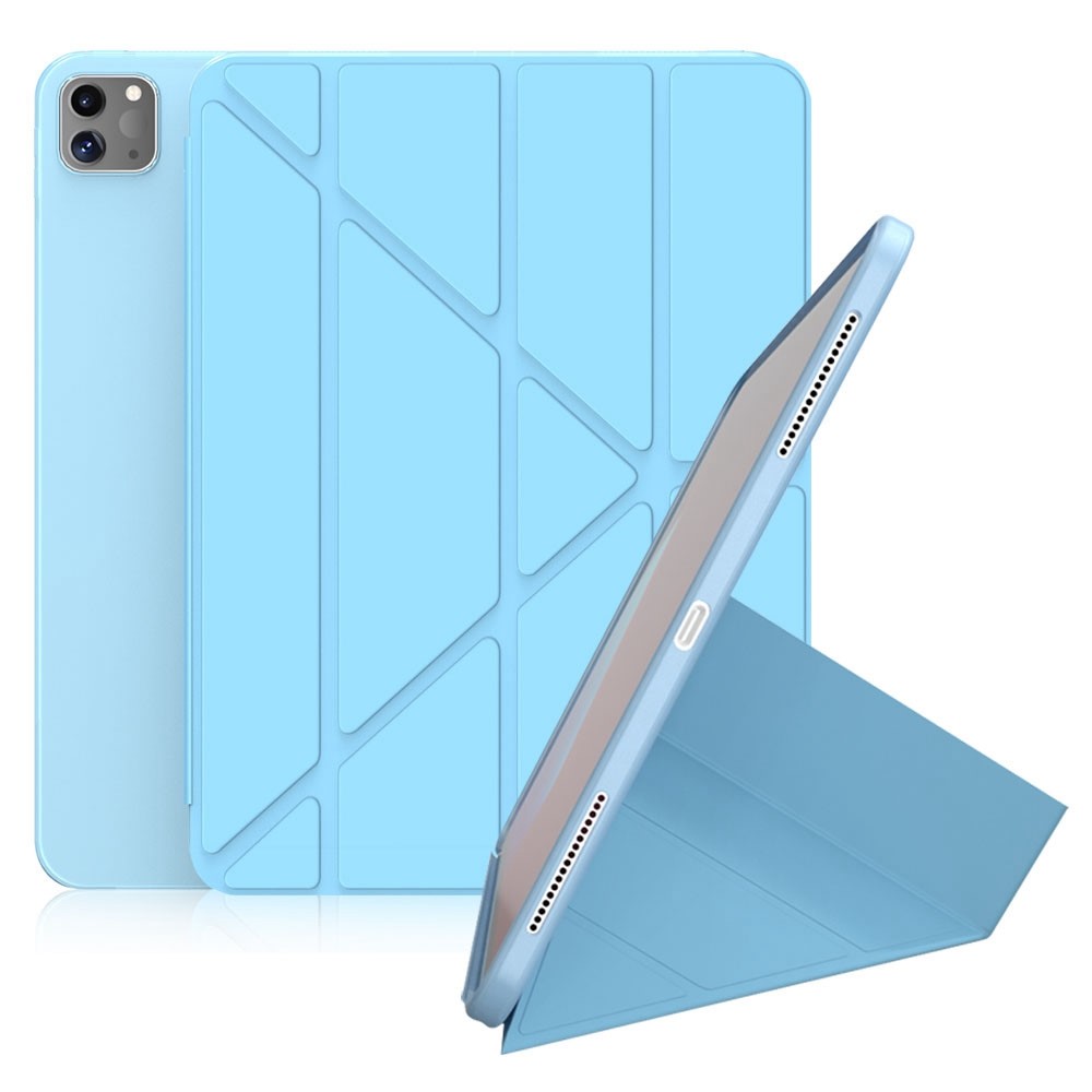 For iPad Pro 11-inch (2021) Protective Case Auto Wake Up / Sleep Smart TPU Leather Case Tablet Stand Cover Shell - Baby Blue