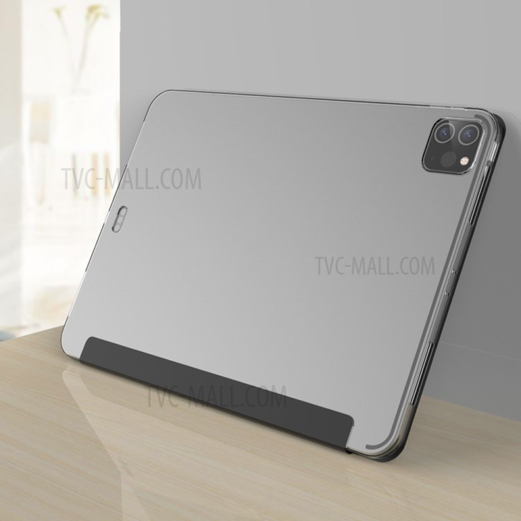 Origami Stand Smart TPU Leather Case Tablet Cover Protector for iPad Pro 12.9-inch (2021) - Black-13
