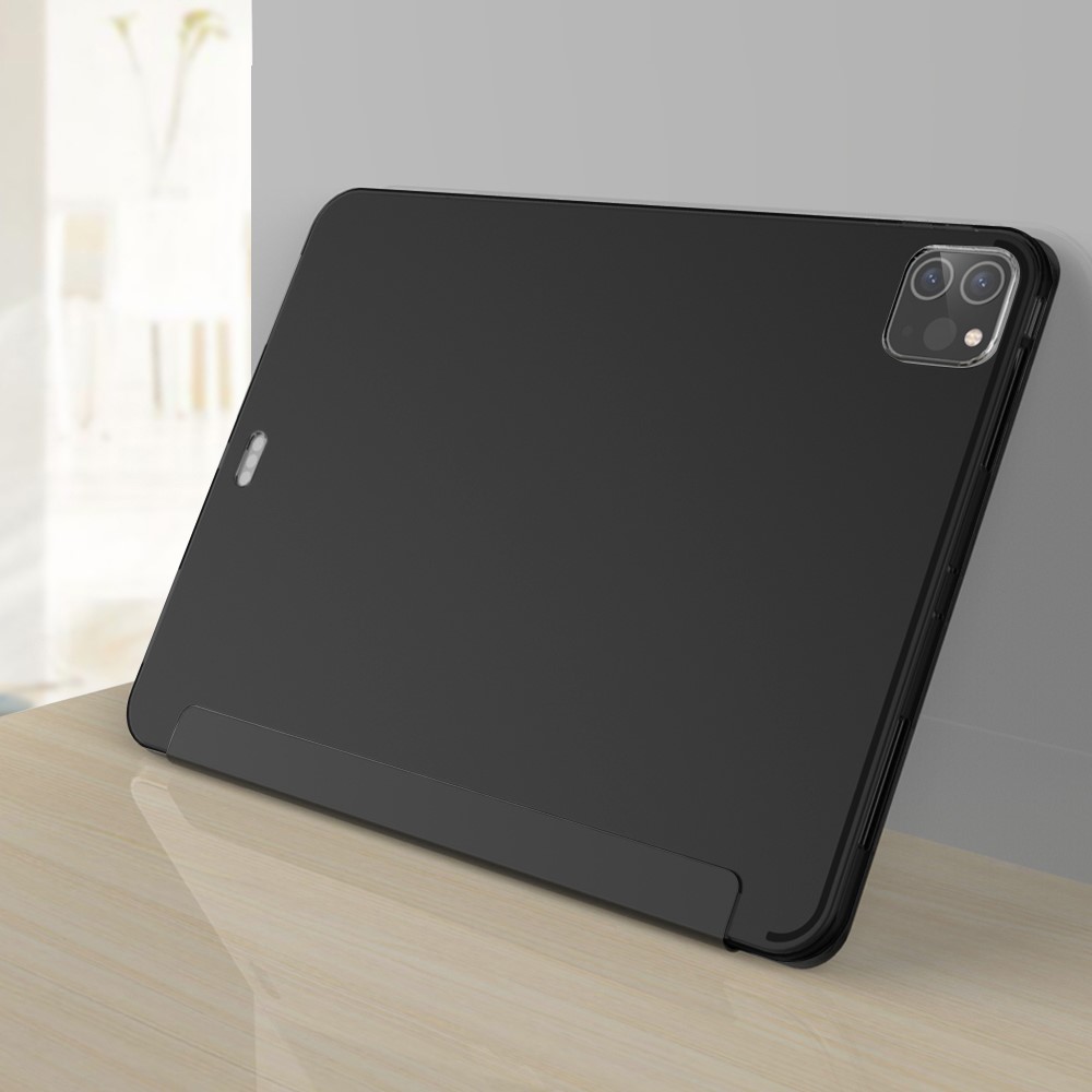Origami Stand Smart TPU Leather Case Tablet Cover Protector for iPad Pro 12.9-inch (2021) - Black-8