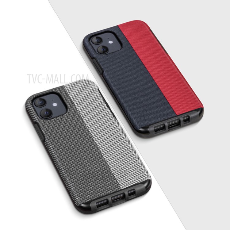 MUTURAL Xinyue Series Mobile Phone Hybrid Back Case Cover Protector for iPhone 12 6.1 inch/12 Pro 6.1 inch - Dark Grey / Light Grey-6