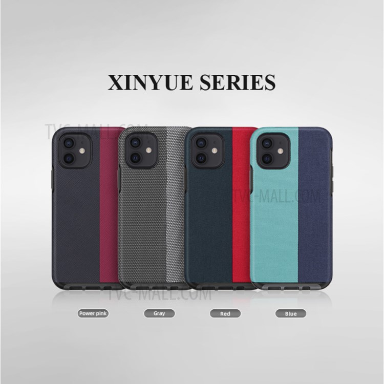 MUTURAL Xinyue Series Mobile Phone Hybrid Back Case Cover Protector for iPhone 12 6.1 inch/12 Pro 6.1 inch - Dark Grey / Light Grey-8