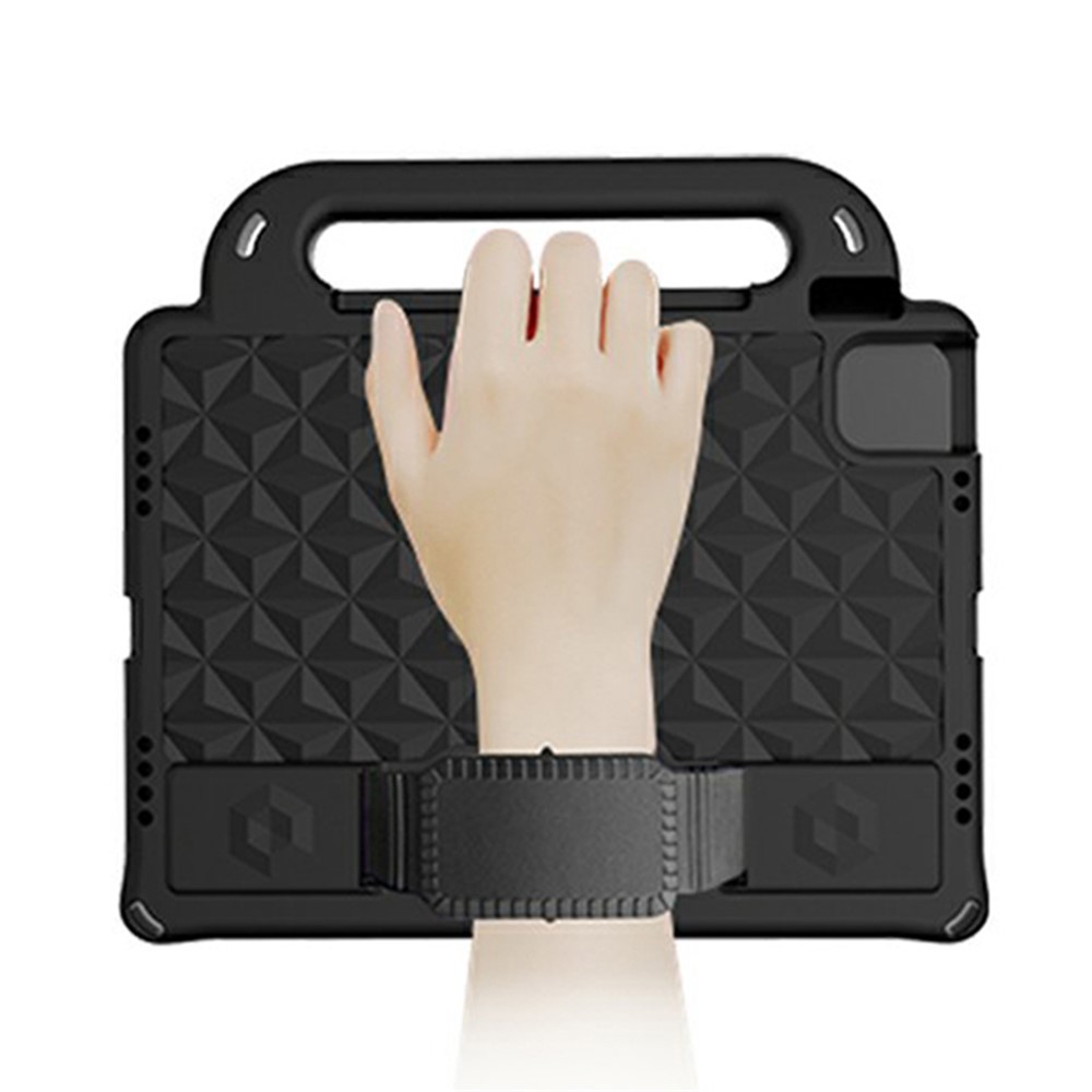 Rhombus Design Shockproof Anti Slip EVA Kids Friendly Protective Tablet Cover with Shoulder Strap for iPad 10.2 (2020) / (2019) - Black-3