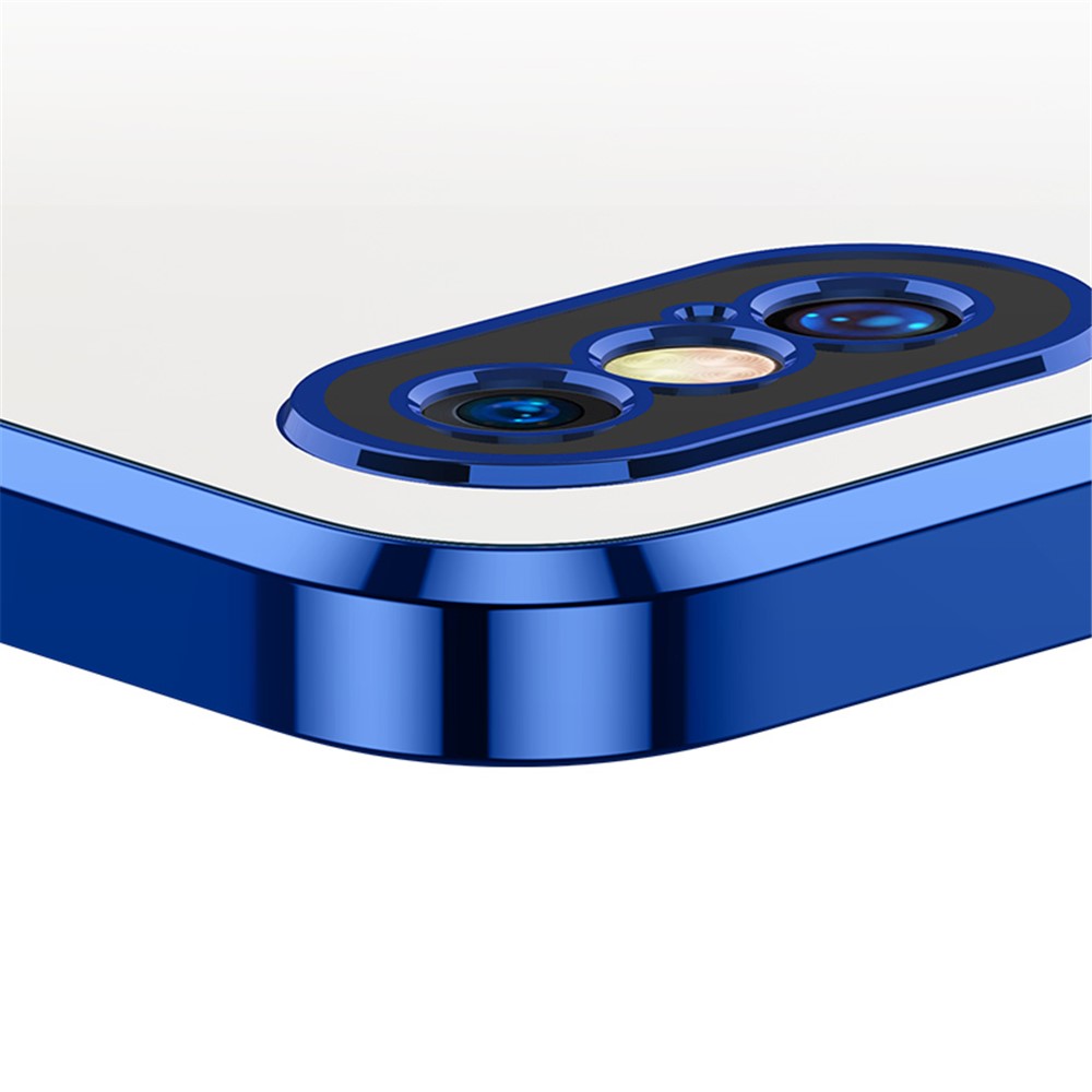SULADA Transparent Cover Electroplating TPU Phone Case for iPhone XS Max 6.5 inch - Blue-10
