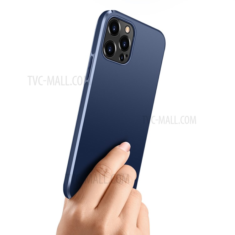 SULADA TPU Phone Shell Built-in Magnetic Holder Metal Sheet for iPhone 12 Pro Max 6.7 inch - Dark Blue-5