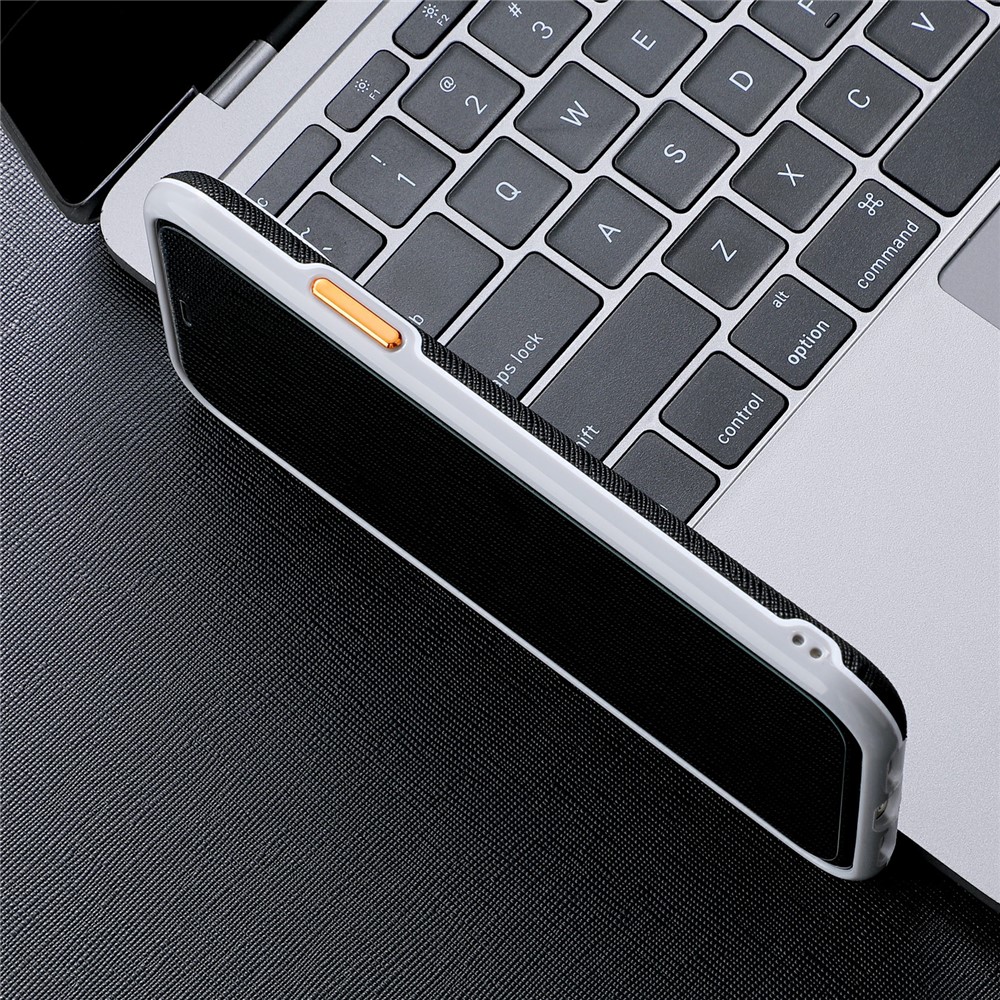 Cross Texture Metal Buttons Design PU Leather Phone Back Case for iPhone 11 Pro Max - Black-4