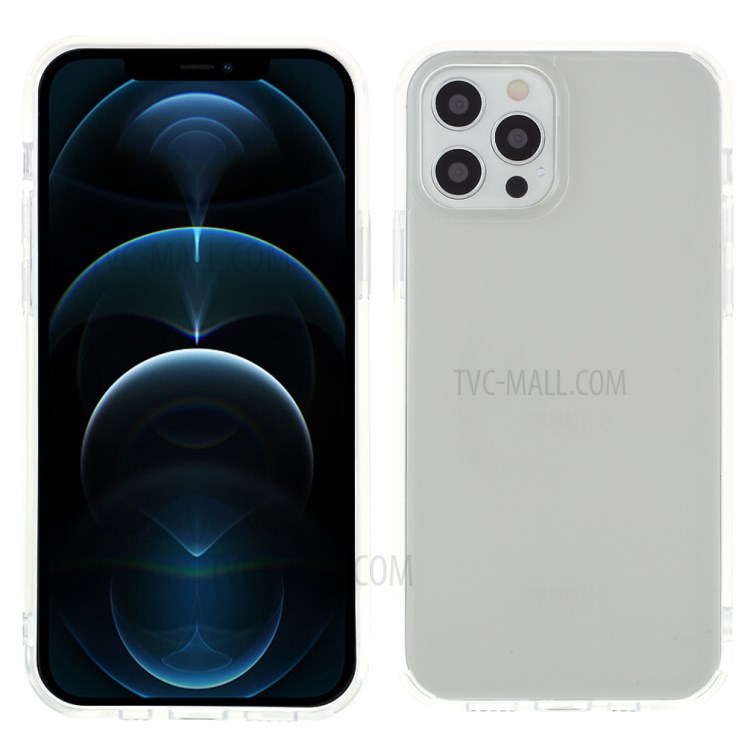 TGVI'S Len Series Transparent Soft TPU+PC Hybrid Case Cell Phone Back Cover Shell for iPhone 12 Pro Max-1