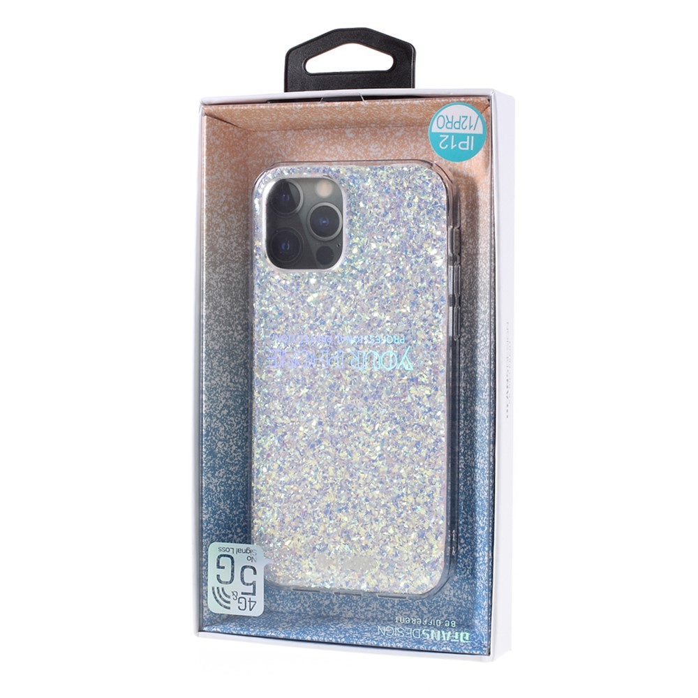 DFANS Space Star Series PC+TPU Hybrid Case for iPhone 12 6.1 inch/12 Pro 6.1 inch Cell Phone Back Cover - Colorful-8