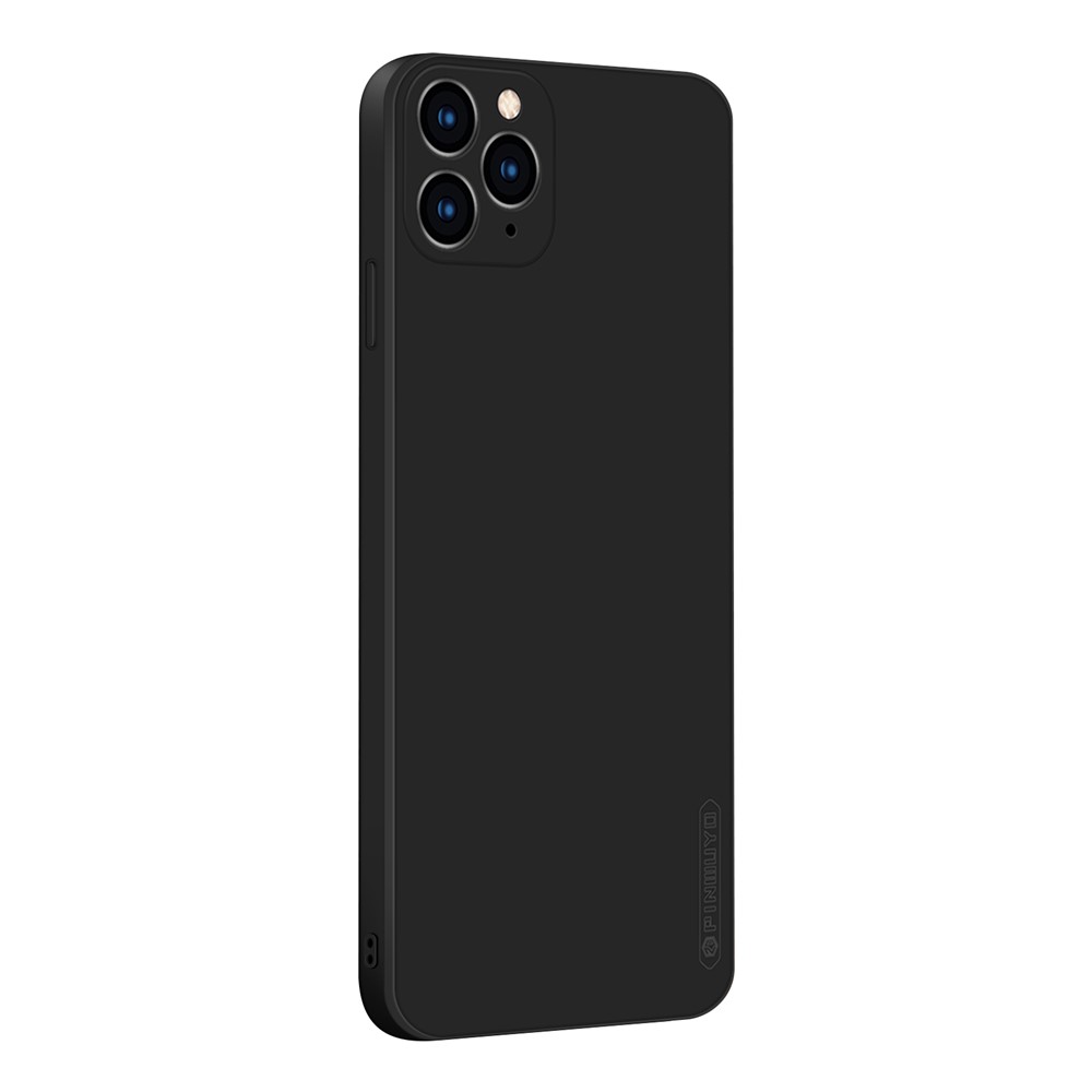 PINWUYO Soft Silicone Precise Cut-Out Cell Phone Case Cover Protector for iPhone 11 Pro Max - Black