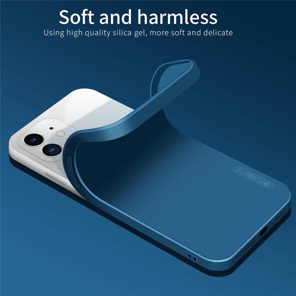 PINWUYO Precise Cut-out Soft Silicone + TPU Phone Case Cover for iPhone 11 - Blue-7